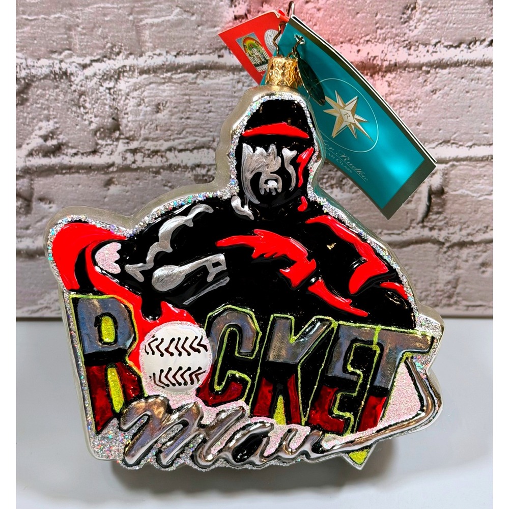 Christopher Radko 2006 Roger Clemens "Rocket Man" Signed Ornament #1605 Dillards
